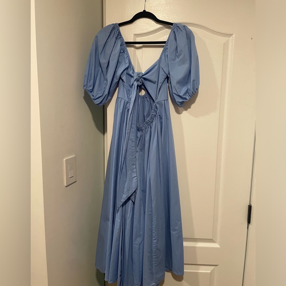 Abercrombie blue dress with tie back detail
